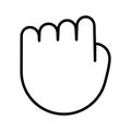 Punch, Clenched Fist icon. Squeezed fist. Vector illustration Royalty Free Stock Photo