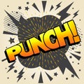Punch Comic Text Royalty Free Stock Photo