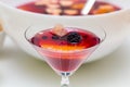 8654 punch drink sangria with berries and orange Royalty Free Stock Photo