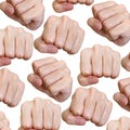 Punch fist pattern isolated