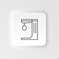 Punch game, retro, arcade neumorphic style vector icon. Neumorphism style. Punch game, retro arcade neumorphic style