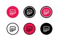 Punch logo set, clenched fist icon vector Royalty Free Stock Photo