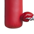 Punch on a sandbag Royalty Free Stock Photo