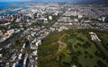 Beautiful aerial view of the Punch Bowl Crater near Honolulu,Hawaii Royalty Free Stock Photo