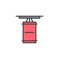 Punching bag filled outline icon