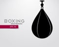 Punching bag silhouette.