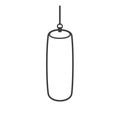 Punching bag simple outline icon vector illustration