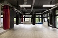 Punching bags in modern gym
