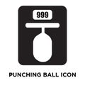 Punching ball icon vector isolated on white background, logo con Royalty Free Stock Photo