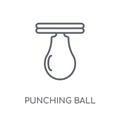 Punching ball linear icon. Modern outline Punching ball logo con