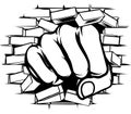 Punching Fist Through Brick Wall