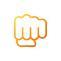 Punching fist pixel perfect gradient linear vector icon Royalty Free Stock Photo