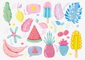 Punchy pastel fruits