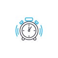 Punctuality vector thin line stroke icon. Punctuality outline illustration, linear sign, symbol concept. Royalty Free Stock Photo