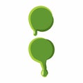 Punctuation mark colon made of green slime