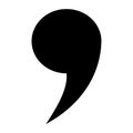 Punctuation mark is comma, comma hook form for separating words