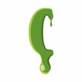 Punctuation mark left parenthesis made of slime Royalty Free Stock Photo