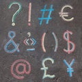 Punctuation marks, mathematical & currency symbols Royalty Free Stock Photo