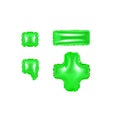 Punctuation marks, part 2, green color Royalty Free Stock Photo