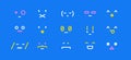 Punctuation smiley face emoticons. Set of funny emotions, emoji of punctuation, isolated characters. Vector illustration Royalty Free Stock Photo