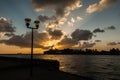 Punda waterfront at sunset Royalty Free Stock Photo