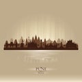 Pune India city skyline vector silhouette