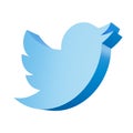 Pune, India. July 12, 2023. Twitter app icon bird logo 3D Illustration