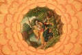 Lord Krishna ceiling artwork