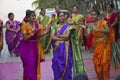 PUNE, MAHARASHTRA, INDIA, February 2017, Women celebrate Baby shower ceremony