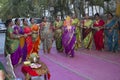 PUNE, MAHARASHTRA, INDIA, February 2017, Women celebrate Baby shower ceremony