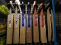 Group of cricket bats in mall for sell