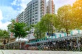 Punggol bike parking lot at Punggol district in Singapore