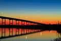 Pungo Ferry Bridge Sunset Royalty Free Stock Photo