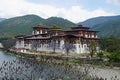 Pungtang Dechen Photrang Dzong or palace of great bliss. Closer View. Administrative centre. Punakha Dzong