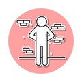 punishment of execution sticker icon. Simple thin line, outline vector of Death icons for ui and ux, website or mobile application