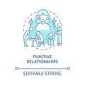 Punitive partner concept icon