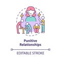 Punitive relationships concept icon Royalty Free Stock Photo