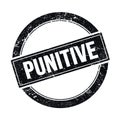 PUNITIVE text on black grungy round stamp Royalty Free Stock Photo