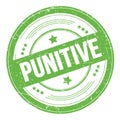 PUNITIVE text on green round grungy stamp Royalty Free Stock Photo