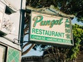 Punjab Restaurant vintage sign, San Francisco, California