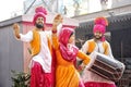 Punjabi Culture and tradition dance on Baisakhi festival Royalty Free Stock Photo
