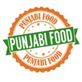 Punjabi food grunge rubber stamp Royalty Free Stock Photo