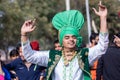 Punjabi male artist performing bhangra dance