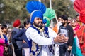 Punjabi male artist performing bhangra dance