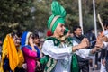 Punjabi male artist performing bhangra dance