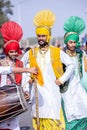 Punjabi male artist performing bhangra dance