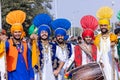 Punjabi male artist performing bhangra dance