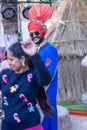 Punjabi sikh performing bhangra dance at surajkund craft fair