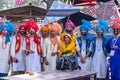 Punjabi sikh performing bhangra dance at surajkund craft fair