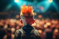 Punk boy rock concert. Generate Ai Royalty Free Stock Photo